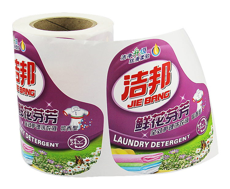 日化洗衣液不干胶印刷