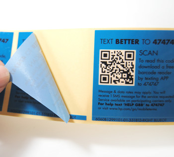 hp电子不干胶印刷